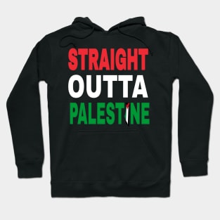 Straight Outta Palestine - Map - Back Hoodie